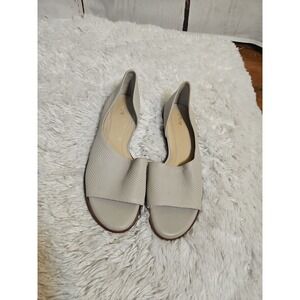 Nurture By Lamaze PEYT Taupe D'Orsay Real Soft Leather Peep Toe Flats Size 11‎ M